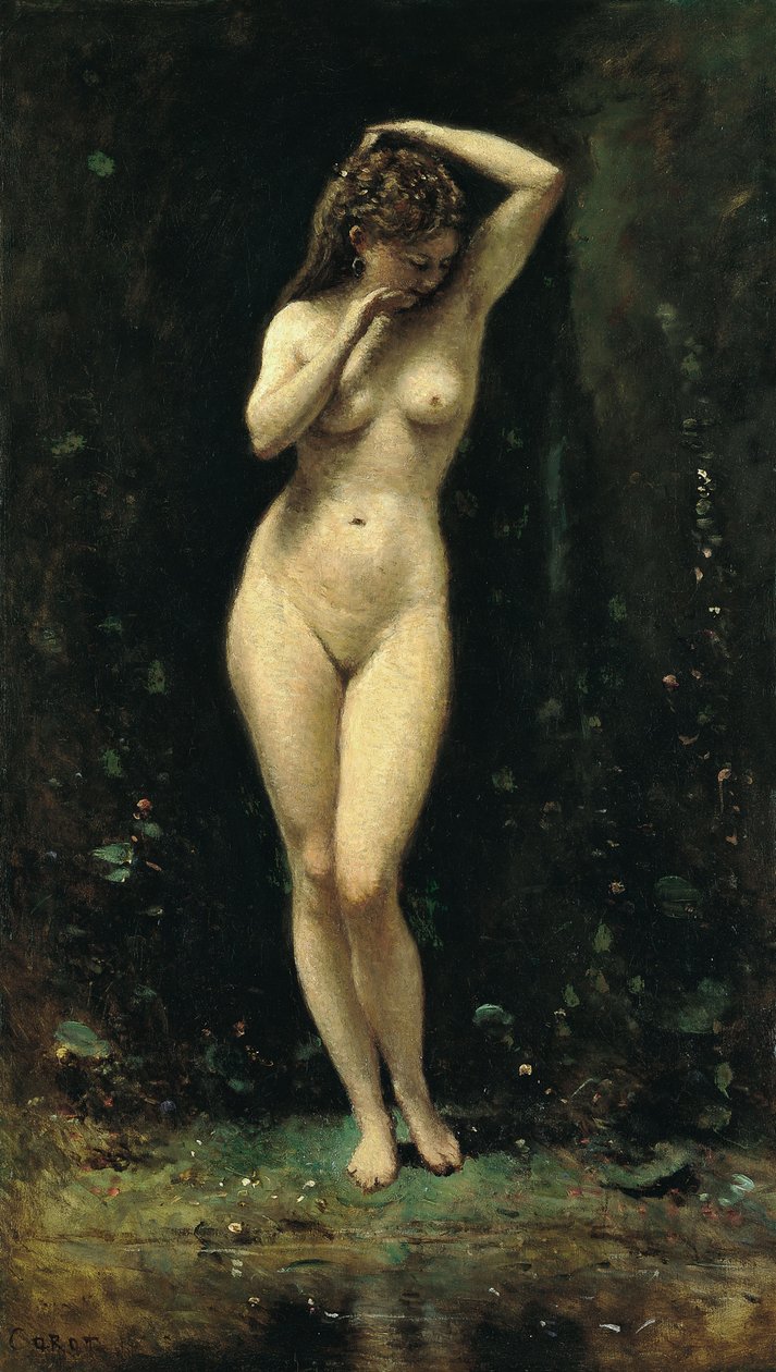 Diana badet im Brunnen von Jean Baptiste Camille Corot
