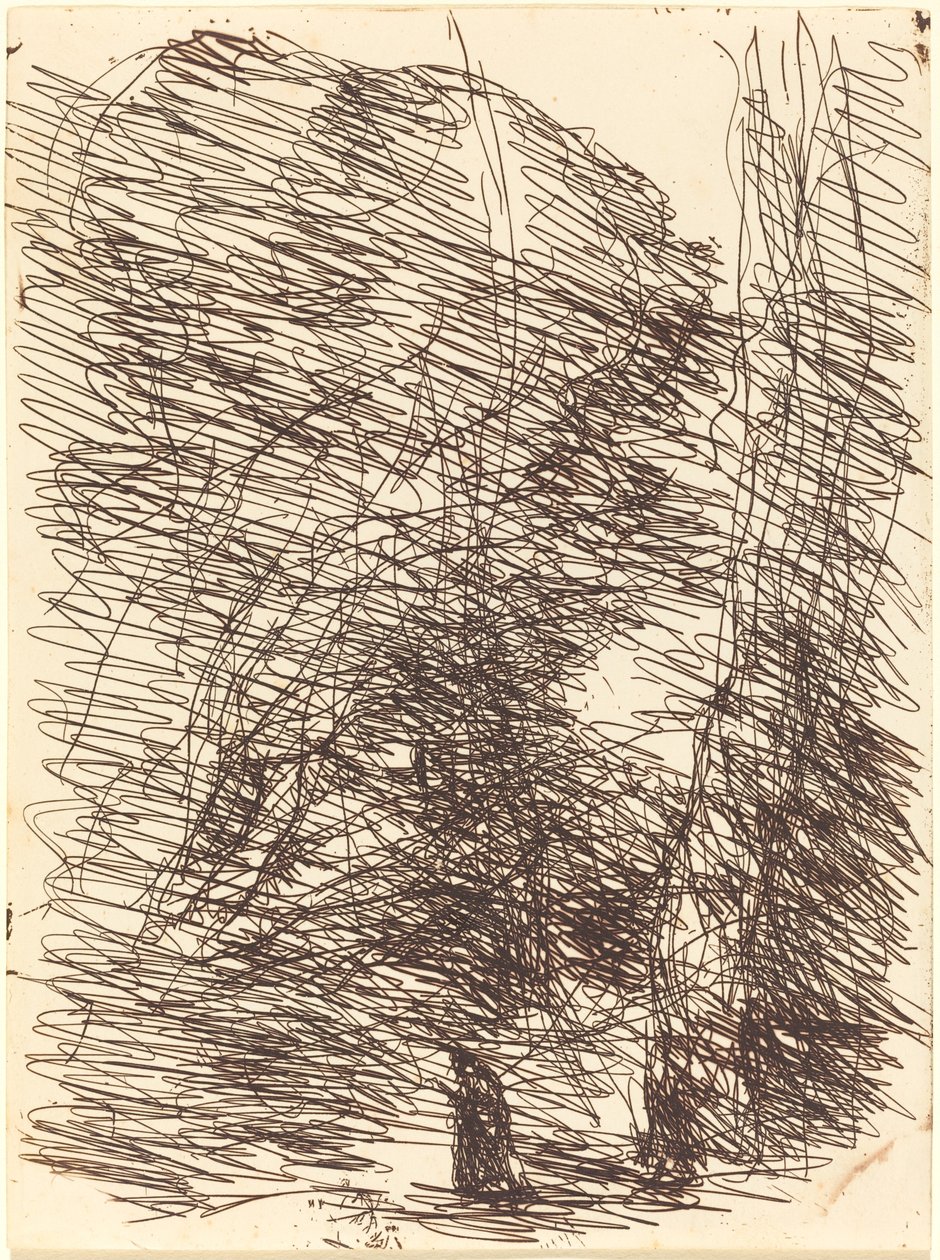 Träumer unter hohen Bäumen Le Reveur sous les grands arbres, 1874 von Jean Baptiste Camille Corot