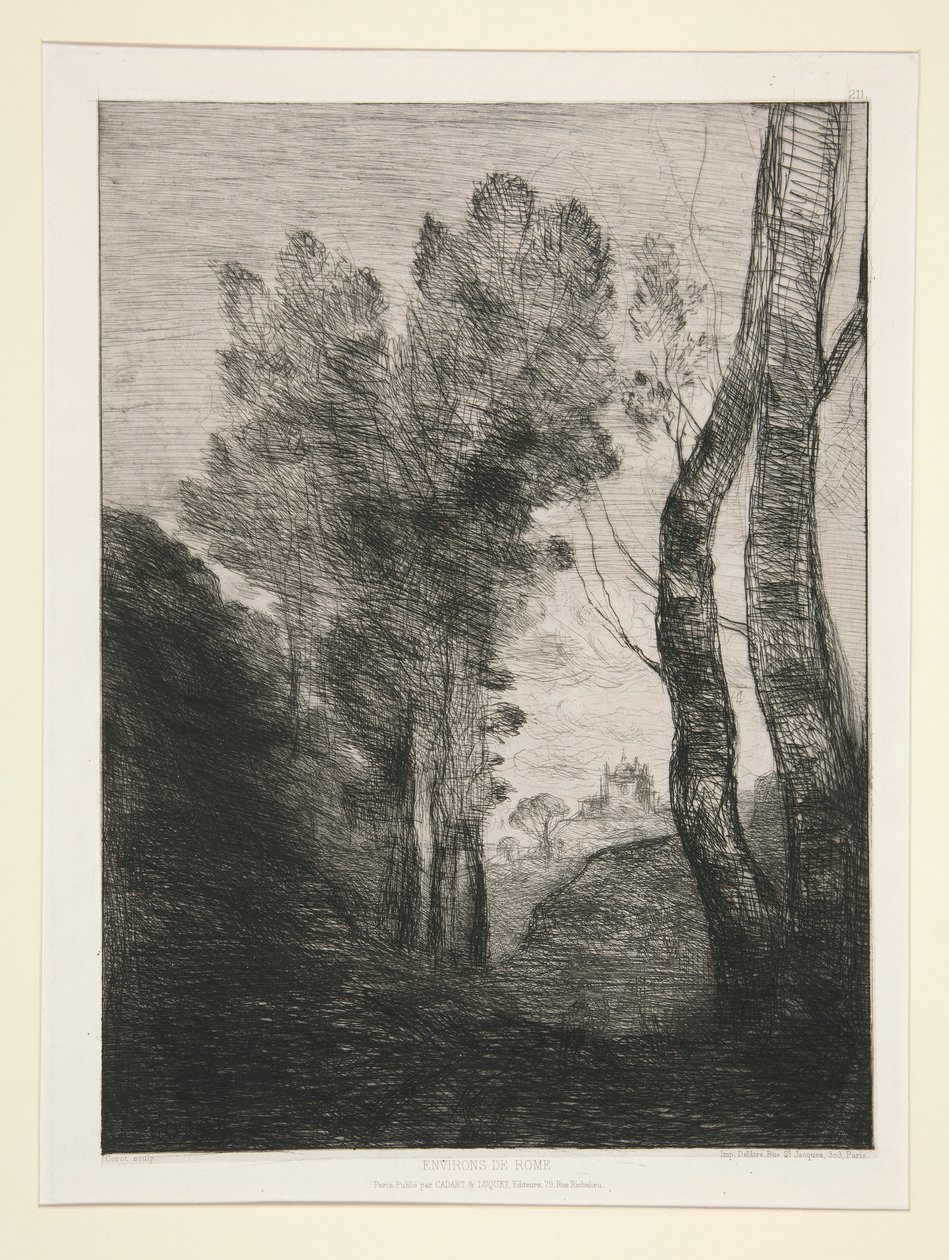 Umgebung von Rom von Jean Baptiste Camille Corot