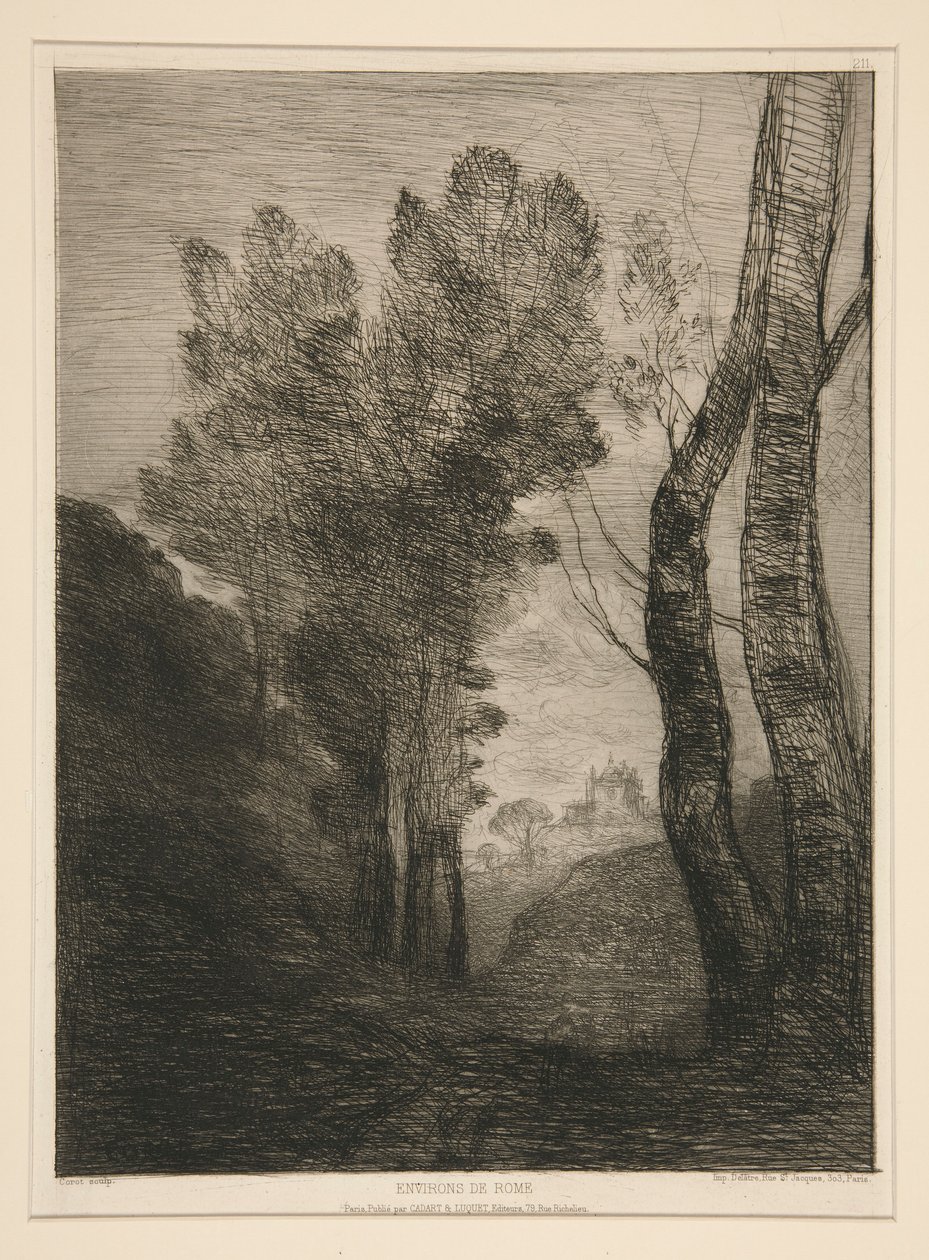 Umgebung von Rom von Jean Baptiste Camille Corot