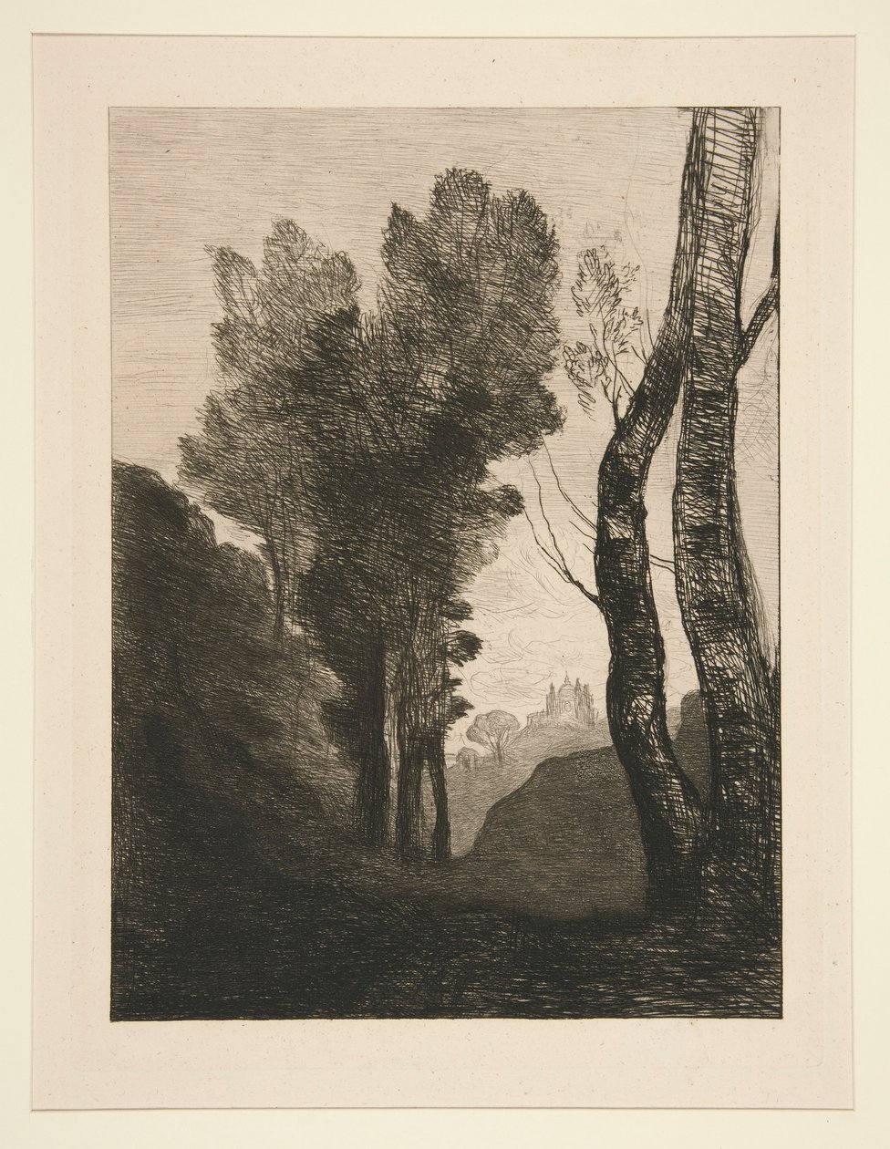 Umgebung von Rom (In der Nähe von Rom) von Jean Baptiste Camille Corot