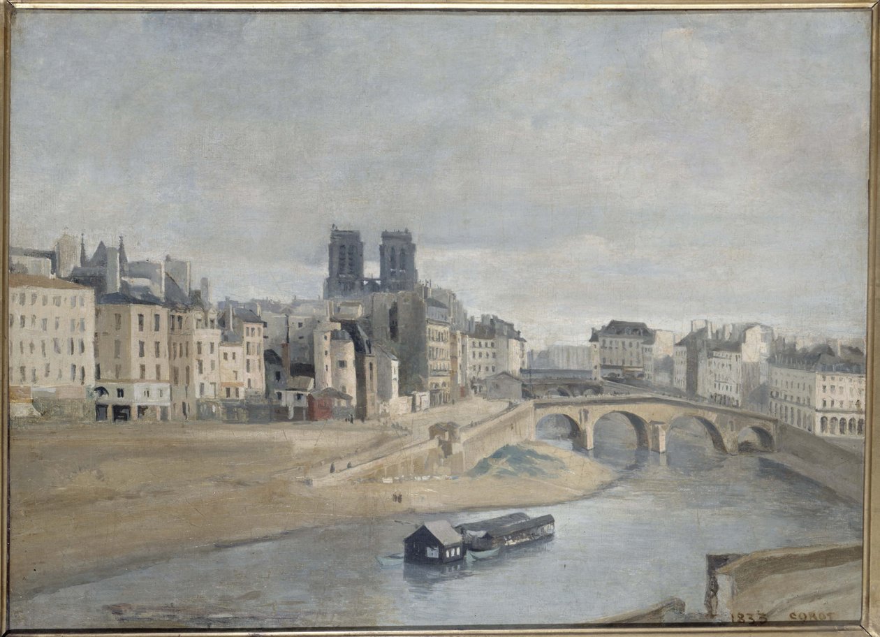 Quai des Orfèvres und Pont Saint-Michel von Jean-Baptiste Corot von Jean Baptiste Camille Corot