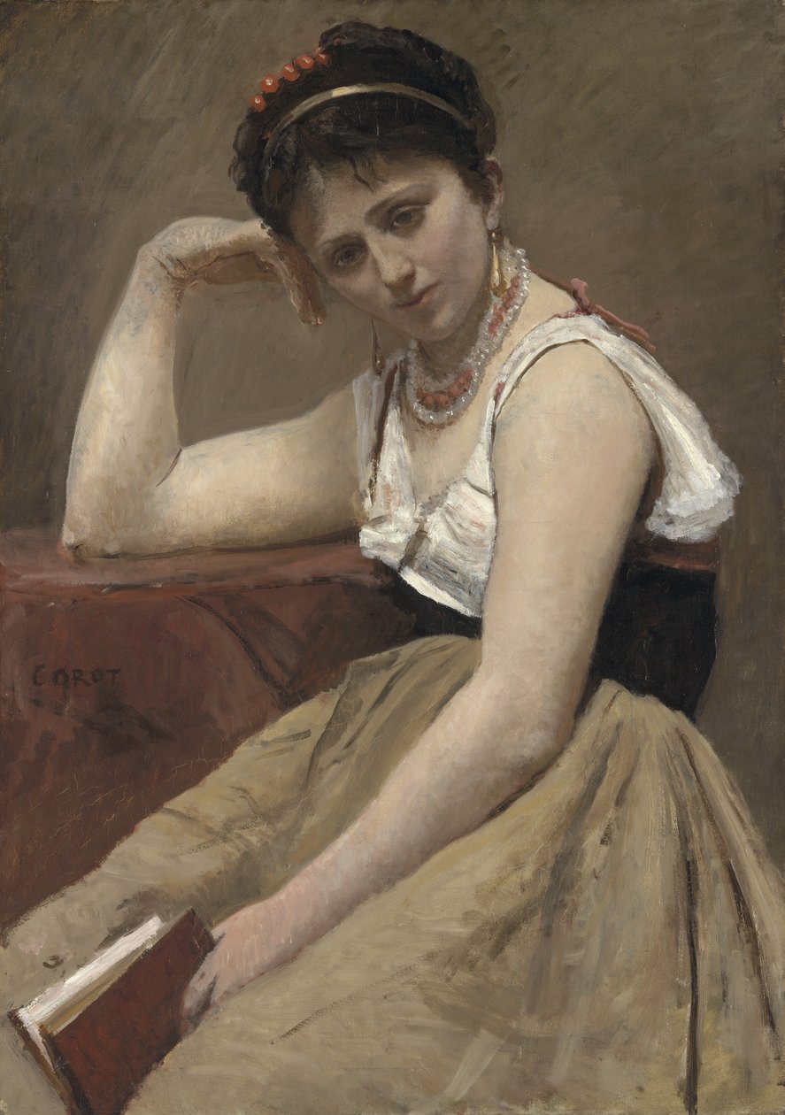 Unterbrochenes Lesen von Jean Baptiste Camille Corot