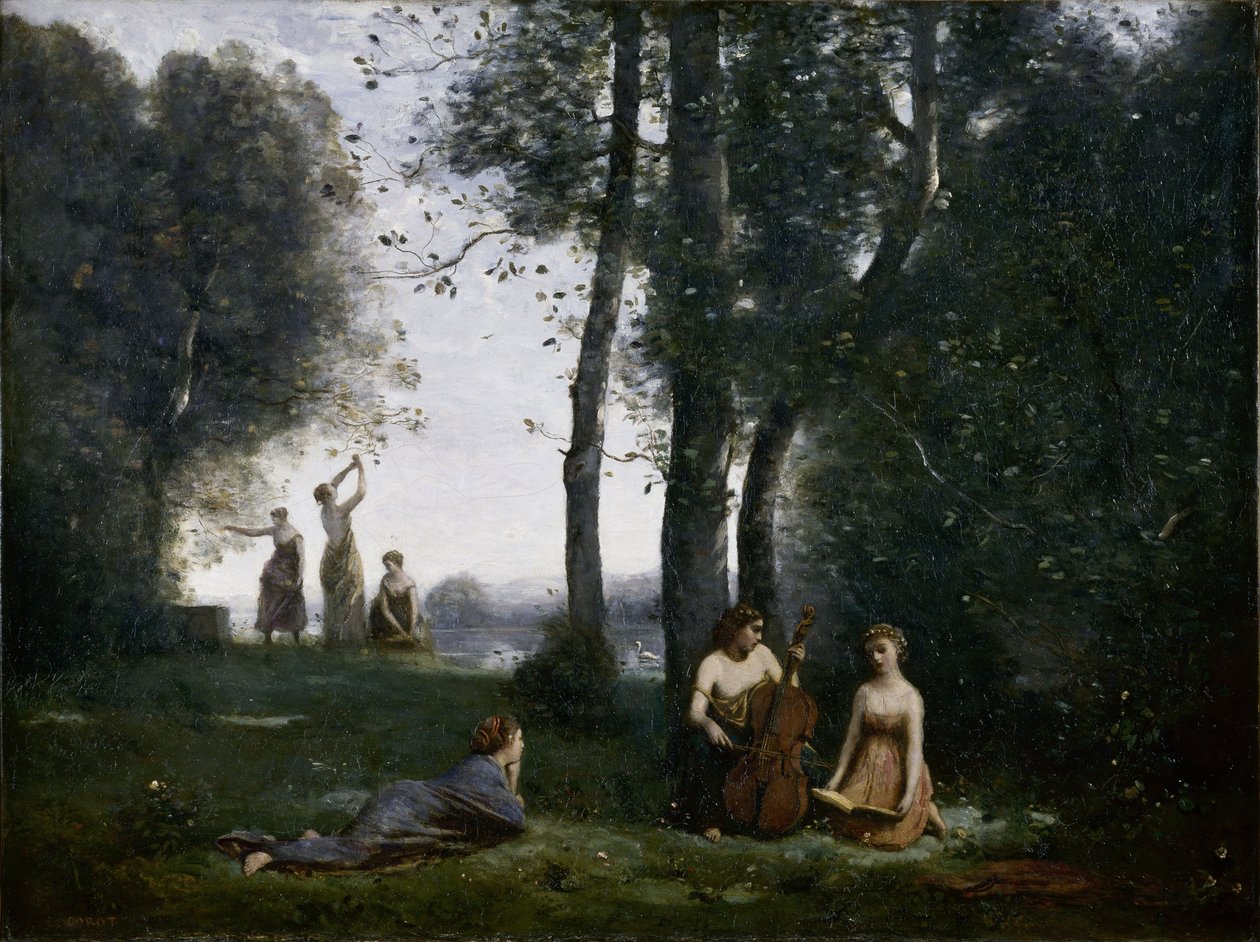 Le Concert Champêtre Waldmusikanten von Jean Baptiste Camille Corot
