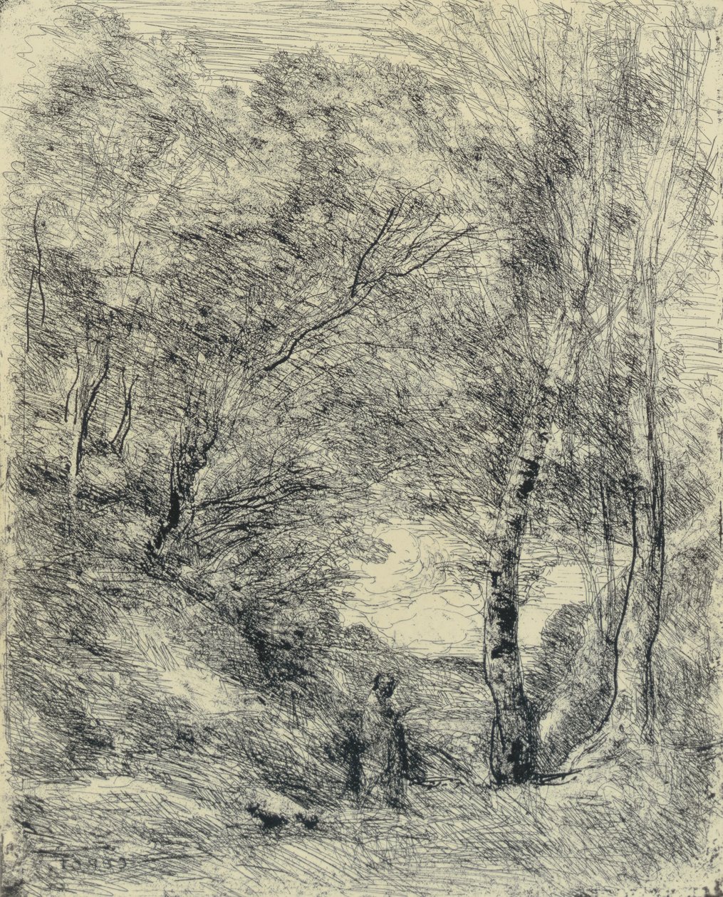 Der Garten des Horaz von Jean Baptiste Camille Corot