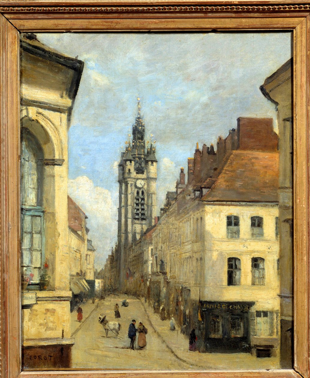 Das Belfried von Douai von Jean Baptiste Camille Corot