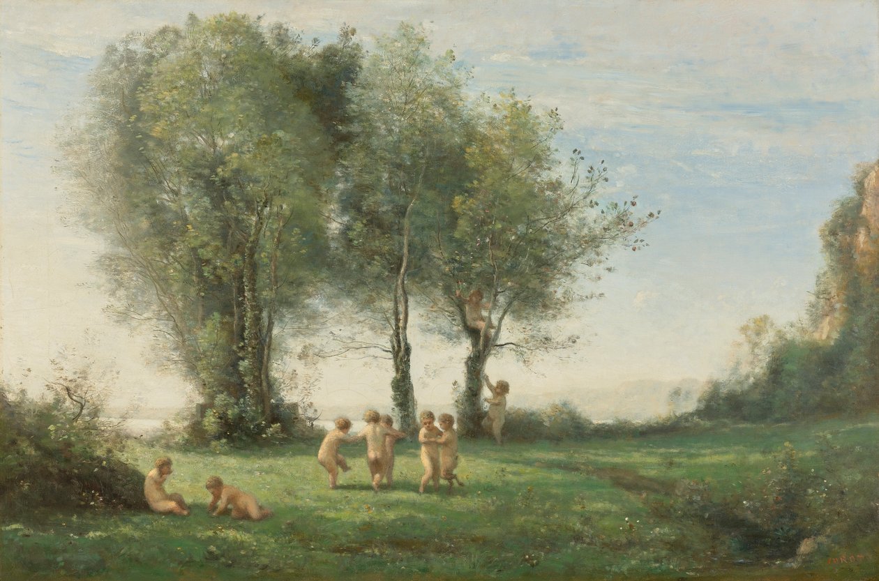 Ronde D’Amours; Sonnenaufgang von Jean Baptiste Camille Corot