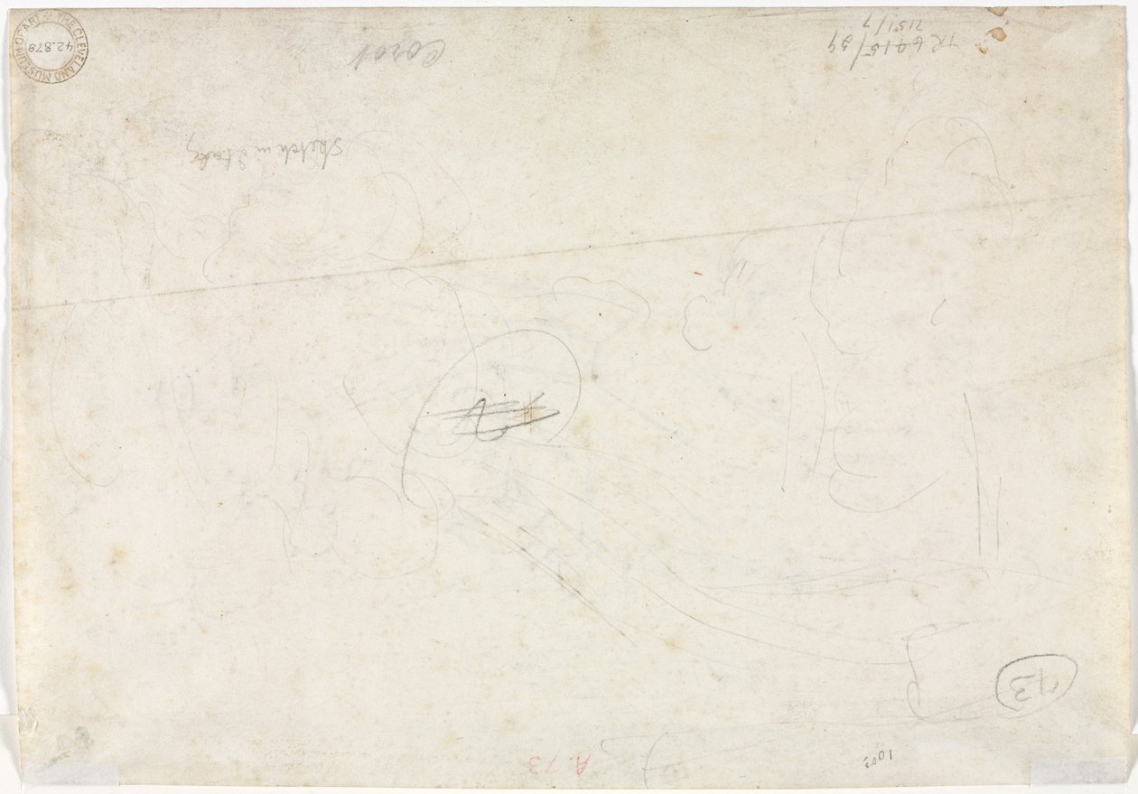 Skizze für eine Landschaft (verso) von Jean Baptiste Camille Corot