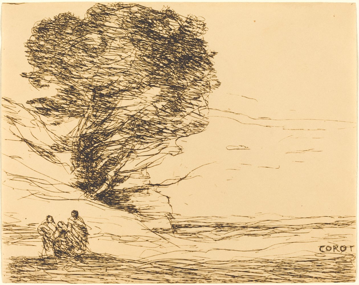 Souvenir von Antibes, 1874 von Jean Baptiste Camille Corot