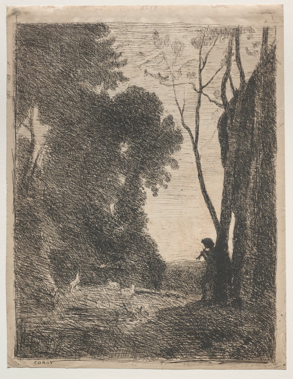 Der kleine Hirte von Jean Baptiste Camille Corot