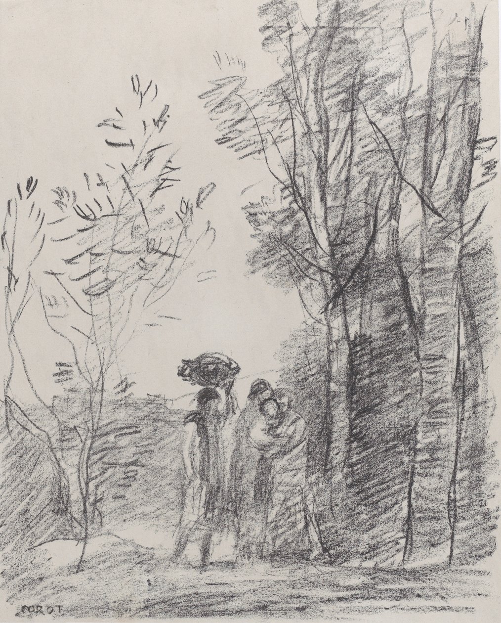 Das Treffen im Hain, 1871 von Jean Baptiste Camille Corot