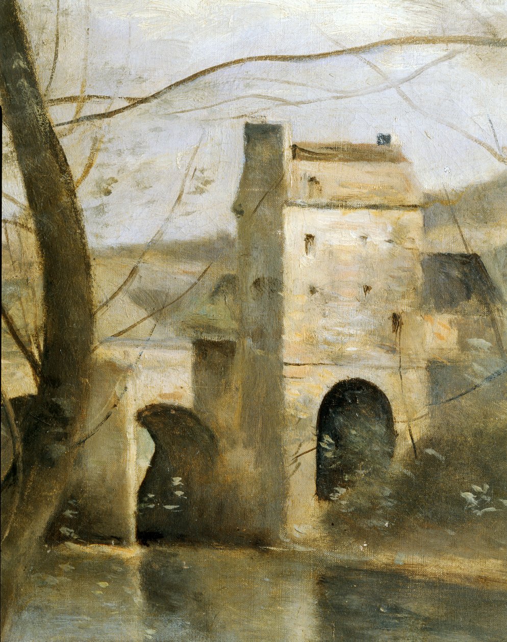 Die Brücke bei Mantes, Frankreich von Jean Baptiste Camille Corot