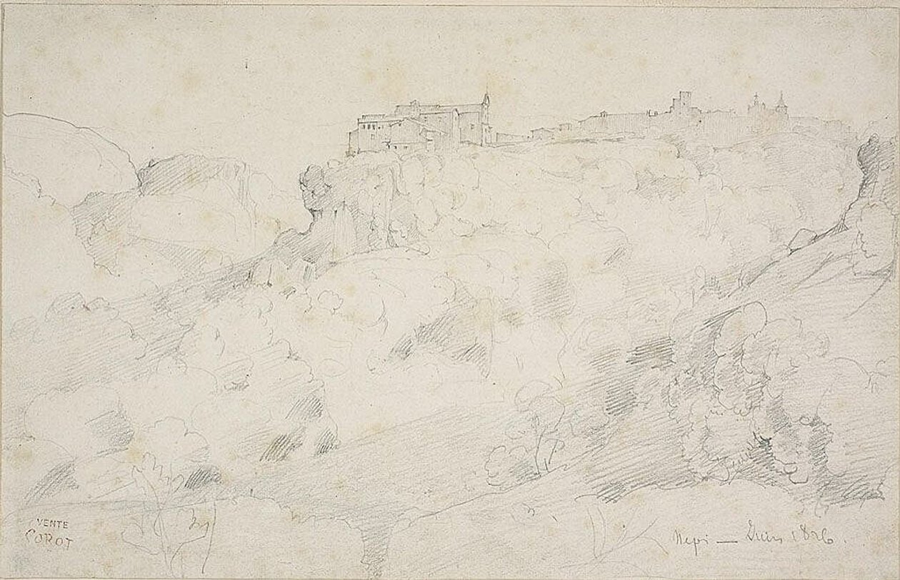 Ansicht von Nepi von Jean Baptiste Camille Corot
