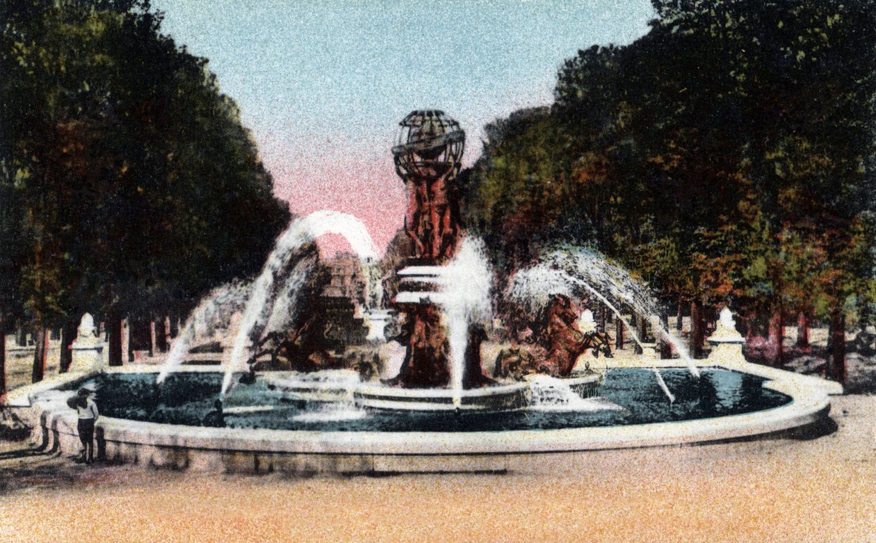 Paris: Blick auf den Brunnen der vier Teile der Welt (vier Teile der Welt), oder Brunnen des Observatoriums oder der Carpeaux-Brunnen auf dem Place Camille Jullian, Jardin du Luxembourg, erbaut zwischen 1867 und 1874 von Architekt Gabriel Davioud (1824-188 von Jean Baptiste Carpeaux