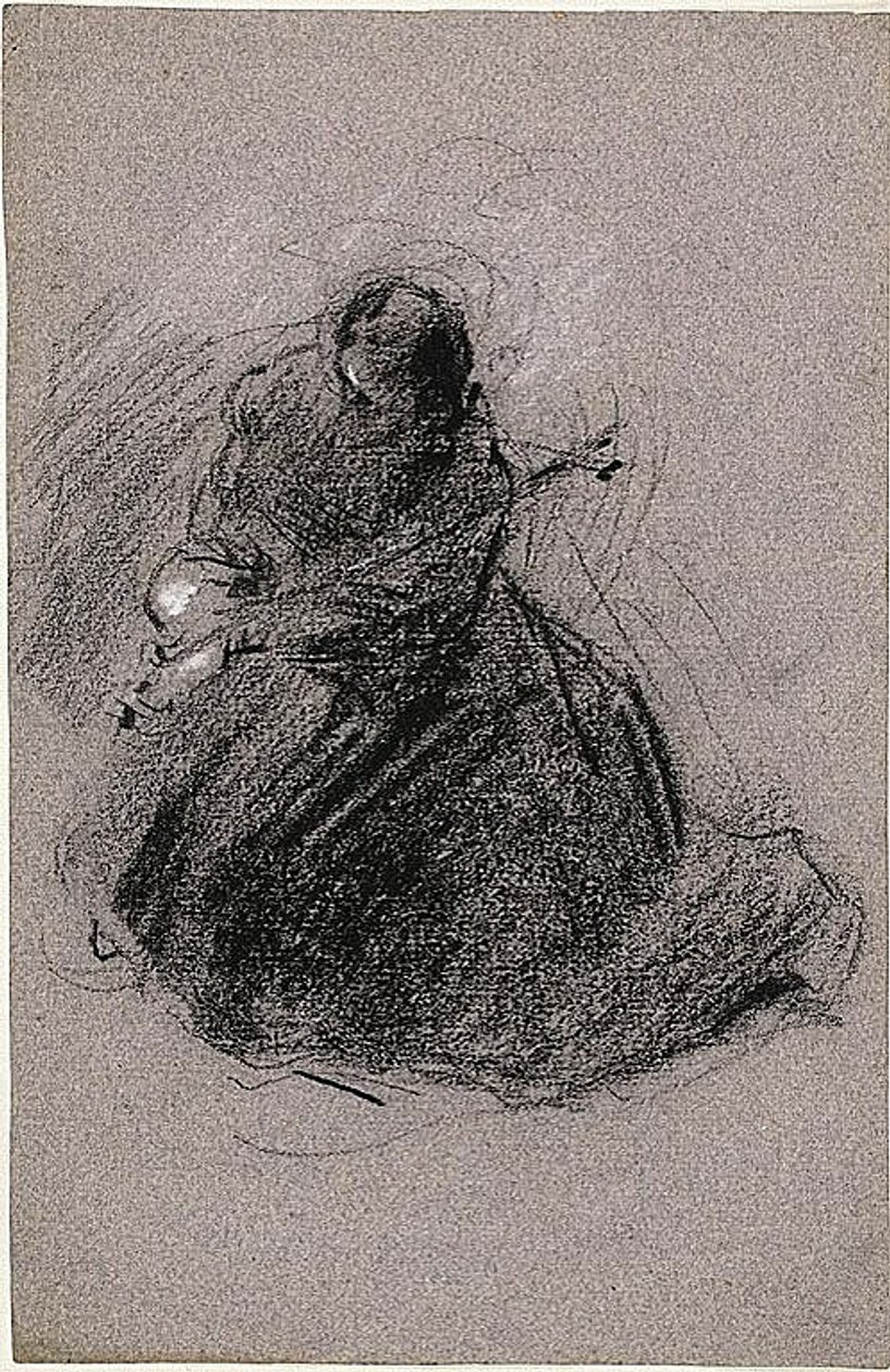 Heiliger Franziskus (recto); Zwei Figuren (verso) von Jean Baptiste Carpeaux