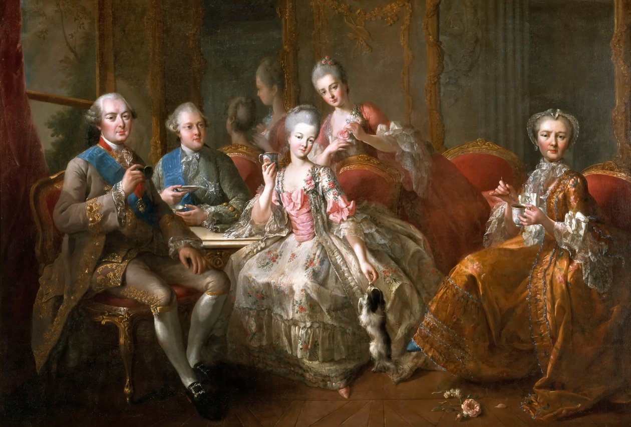 Die Tasse Schokolade, Familie Penthièvre von Jean Baptiste Charpentier