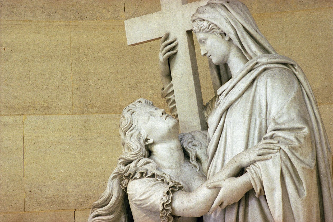 Marie Antoinette (1755-93) gehalten von der Religion, 1825 von Jean Baptiste Cortot