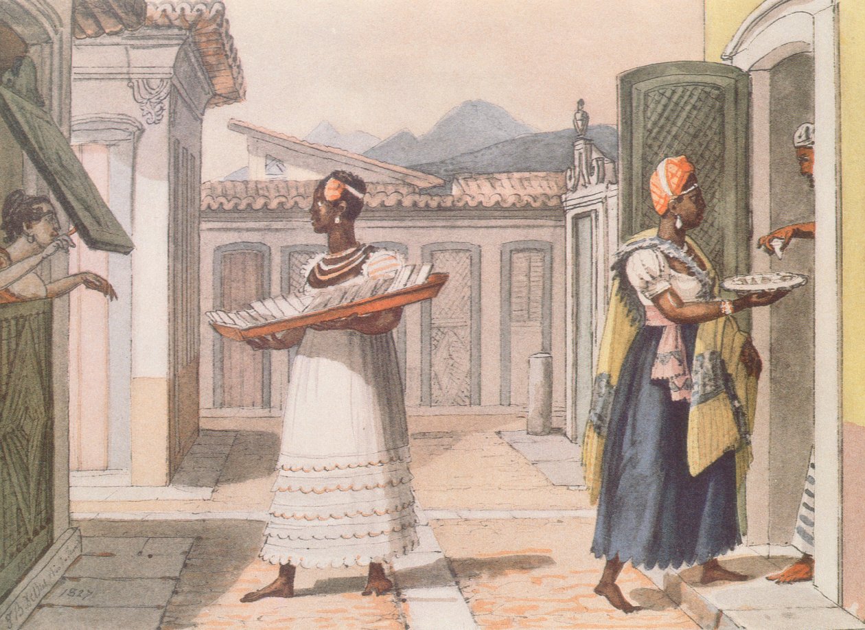 Reisende Verkäuferinnen in Rio de Janeiro im Jahr 1827, aus 