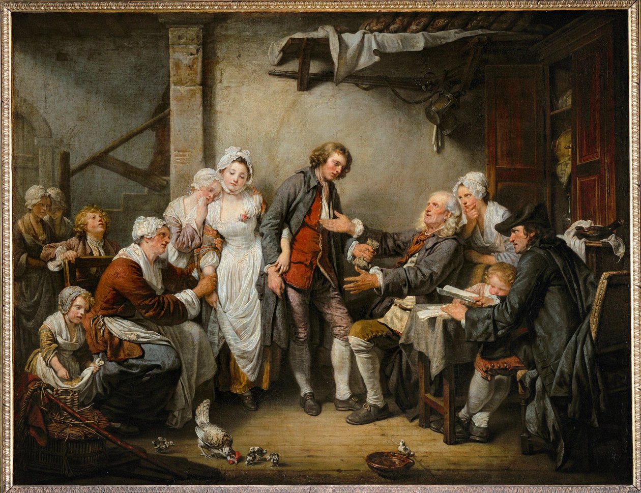 Die Verlobung im Dorf von Jean Baptiste Greuze