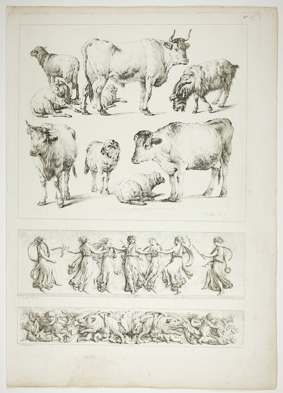 Tafel 26 von 38 aus Oeuvres de J. B. Huet von Jean Baptiste Huet