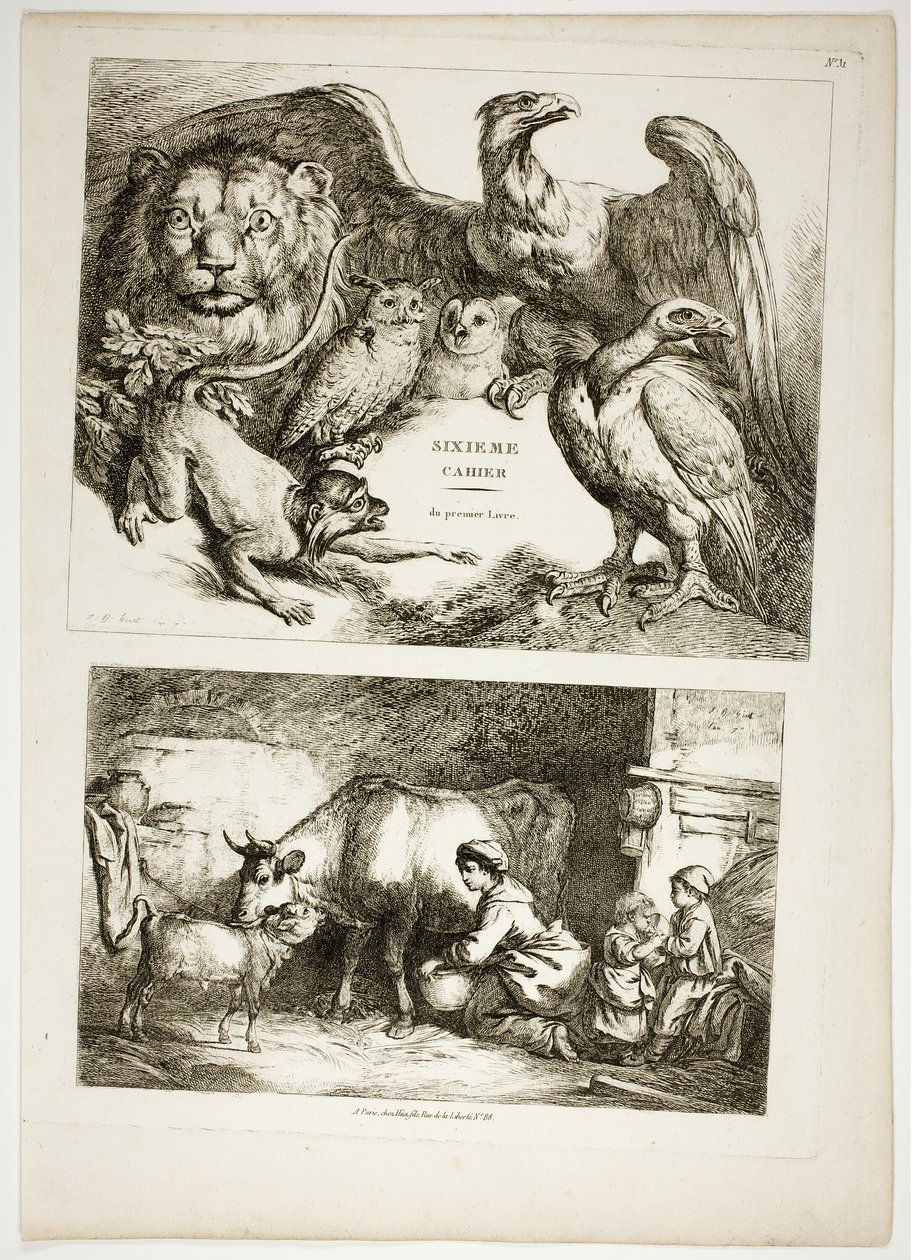 Platte 31 von 38 aus Oeuvres de J. B. Huet von Jean Baptiste Huet