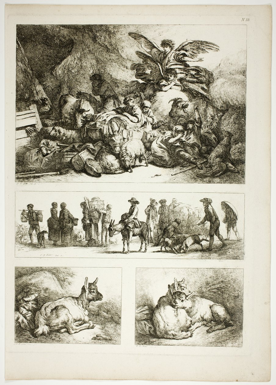 Tafel 33 von 38 aus Oeuvres de J. B. Huet von Jean Baptiste Huet