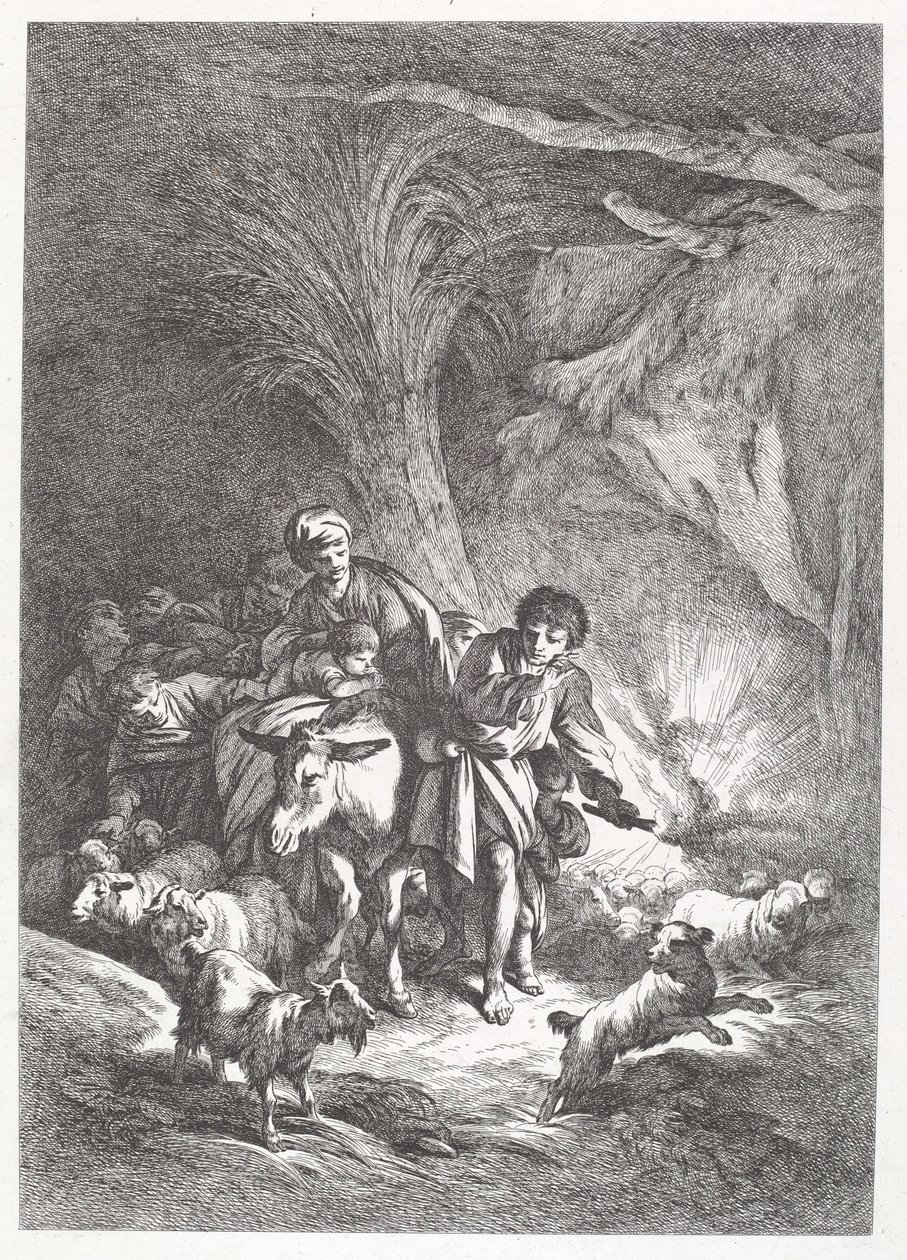 Die Flucht nach Ägypten von Jean Baptiste Huet