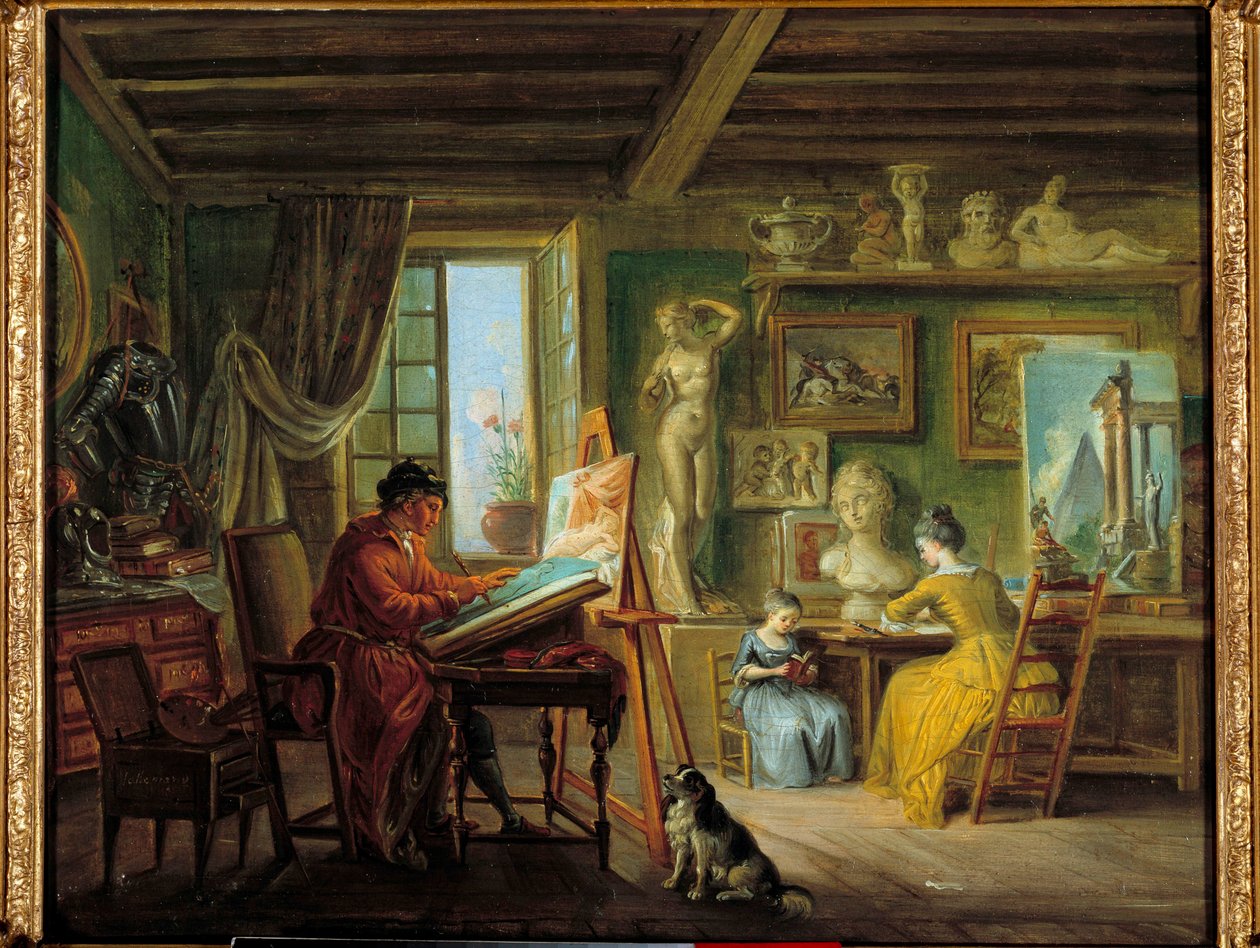 Das Atelier des Malers von Jean Baptiste Lallemand