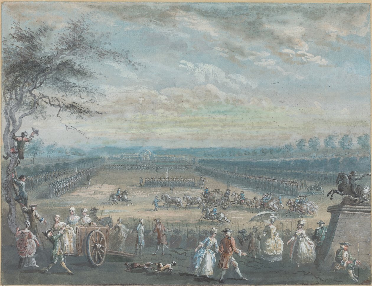 Eine Parade auf dem Marsfeld von Jean Baptiste Le Paon