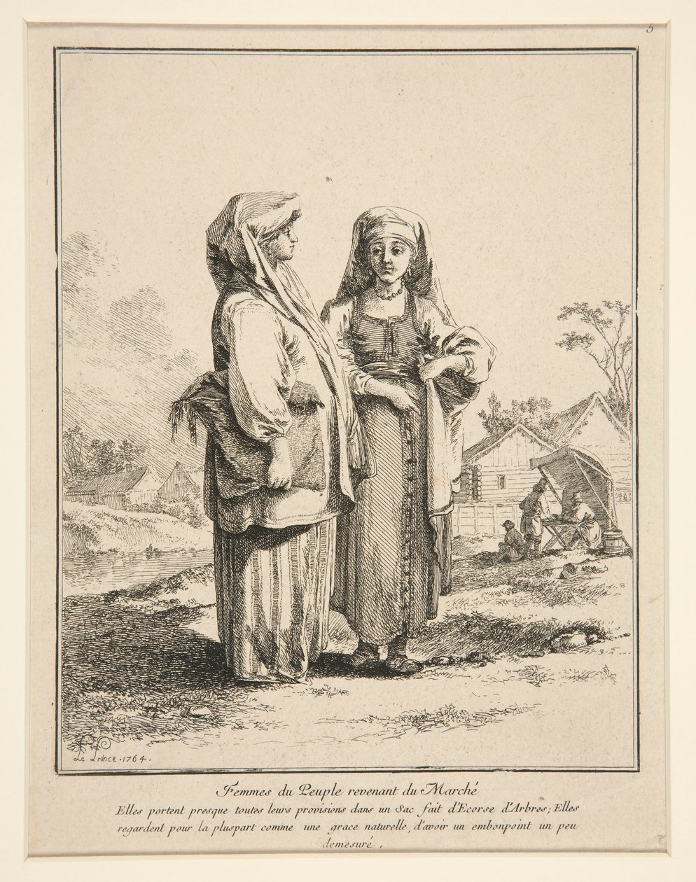 Frauen des Volkes kehren vom Markt zurück von Jean Baptiste Le Prince