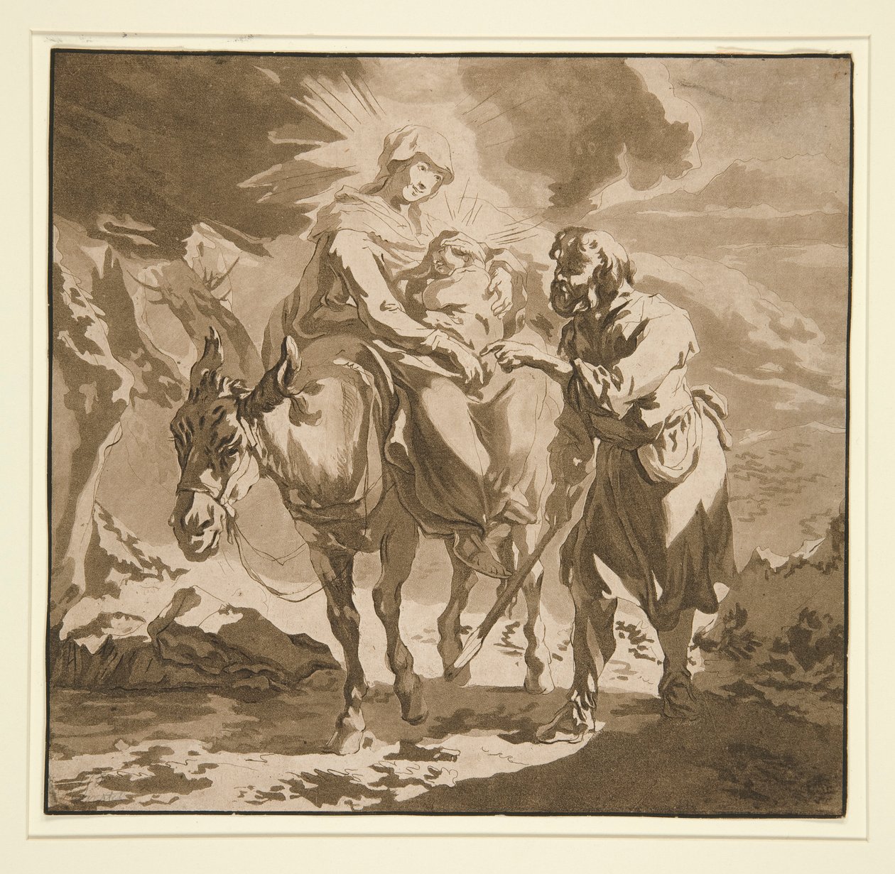 Die Flucht nach Ägypten von Jean Baptiste Le Prince