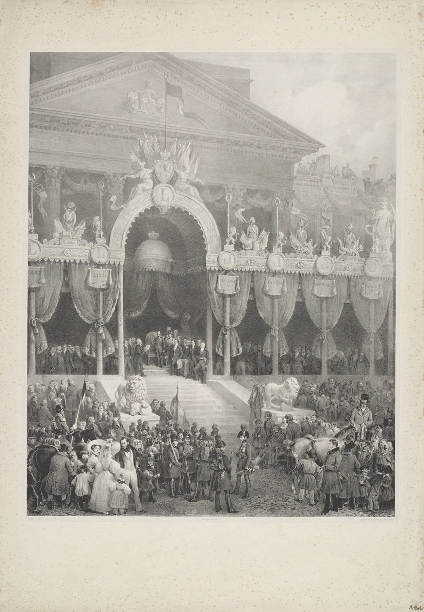 Krönung von Leopold I. als König der Belgier, 1831 von Jean Baptiste Madou