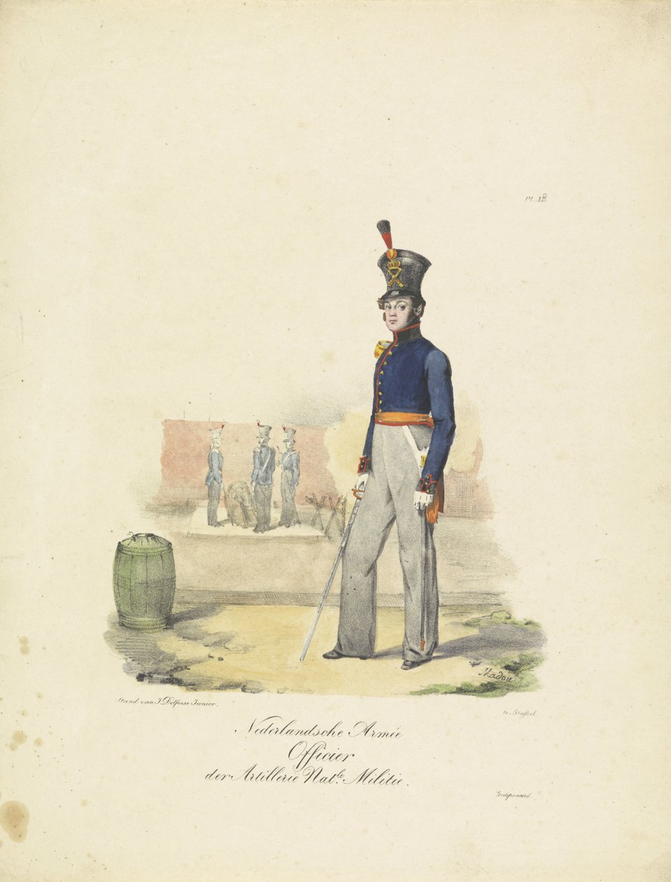 Artillerieoffizier, 1820-1825 von Jean Baptiste Madou
