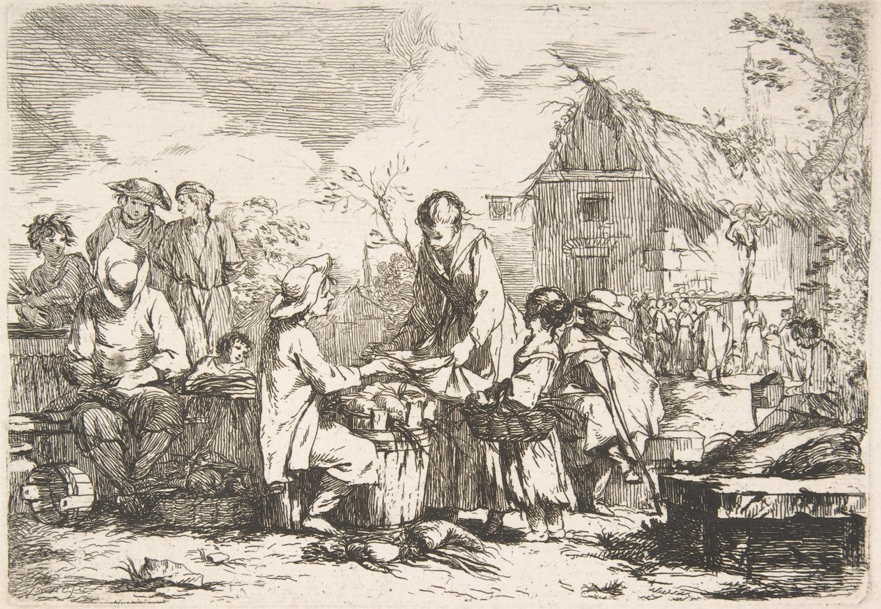 Dorfmarktplatz von Jean Baptiste Marie Pierre