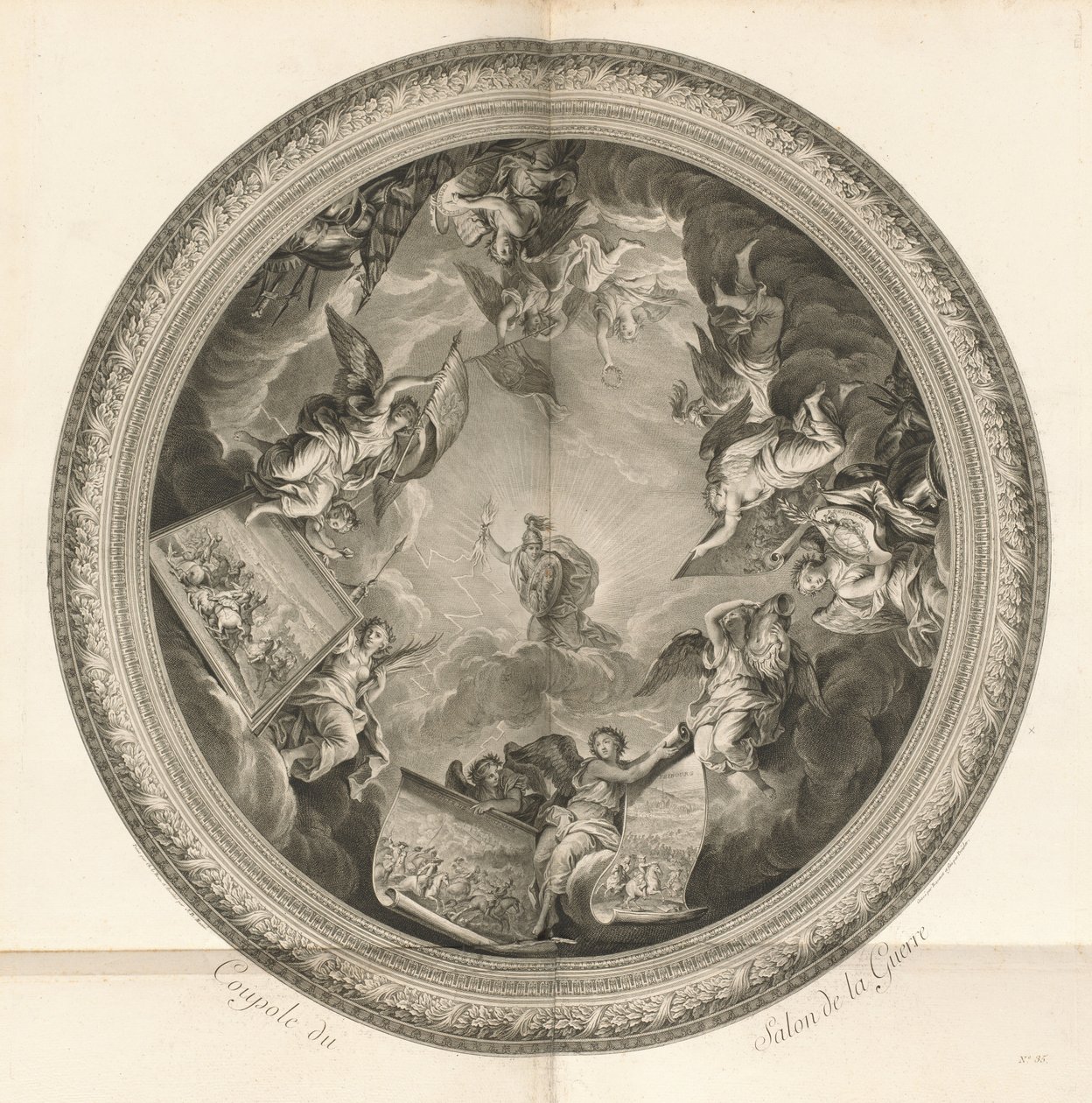 Kuppel des Salons des Krieges [Tafel 35] von Jean Baptiste Masse