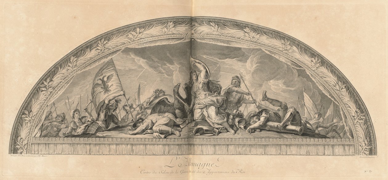 Deutschland, Zentrum des Kriegssalons neben den Gemächern des Königs [pl. 37] von Jean Baptiste Masse