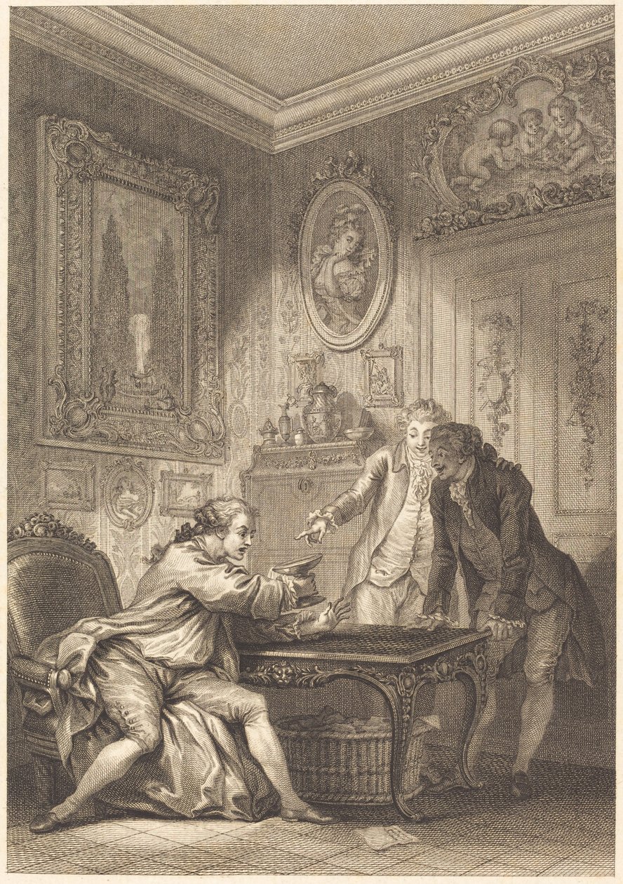 Der verzauberte Kelch von Jean Baptiste Michel Dupreel after Jean Honoré Fragonard