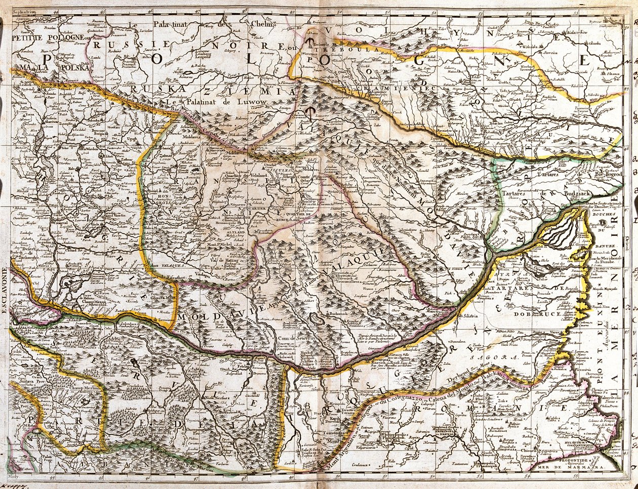 Karte von Mährisch-Walachien (Tschechische Republik) (Gravur) von Jean Baptiste Nolin