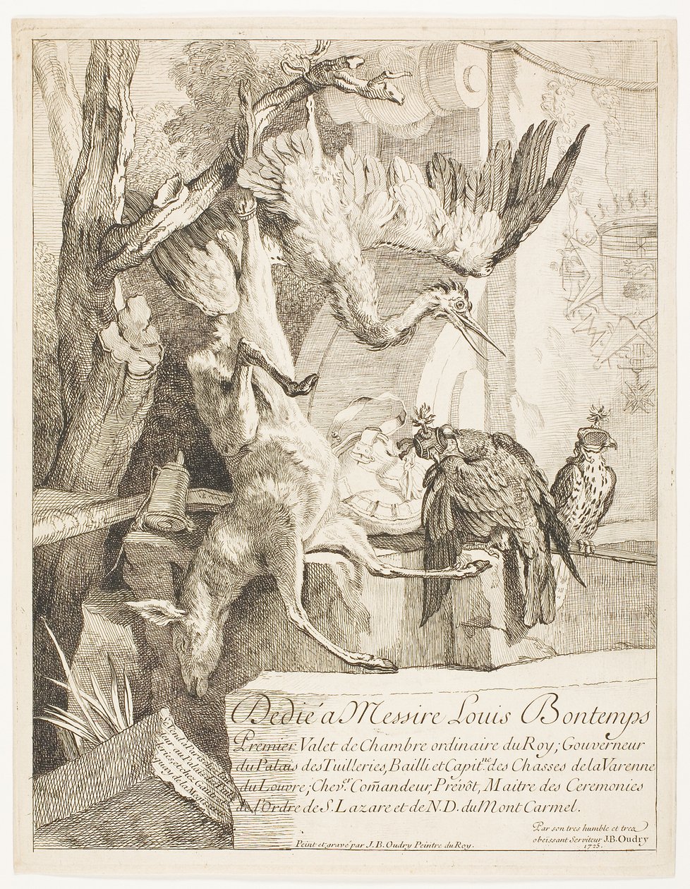Vier Jagdmotive, Nr. 1 von Jean Baptiste Oudry