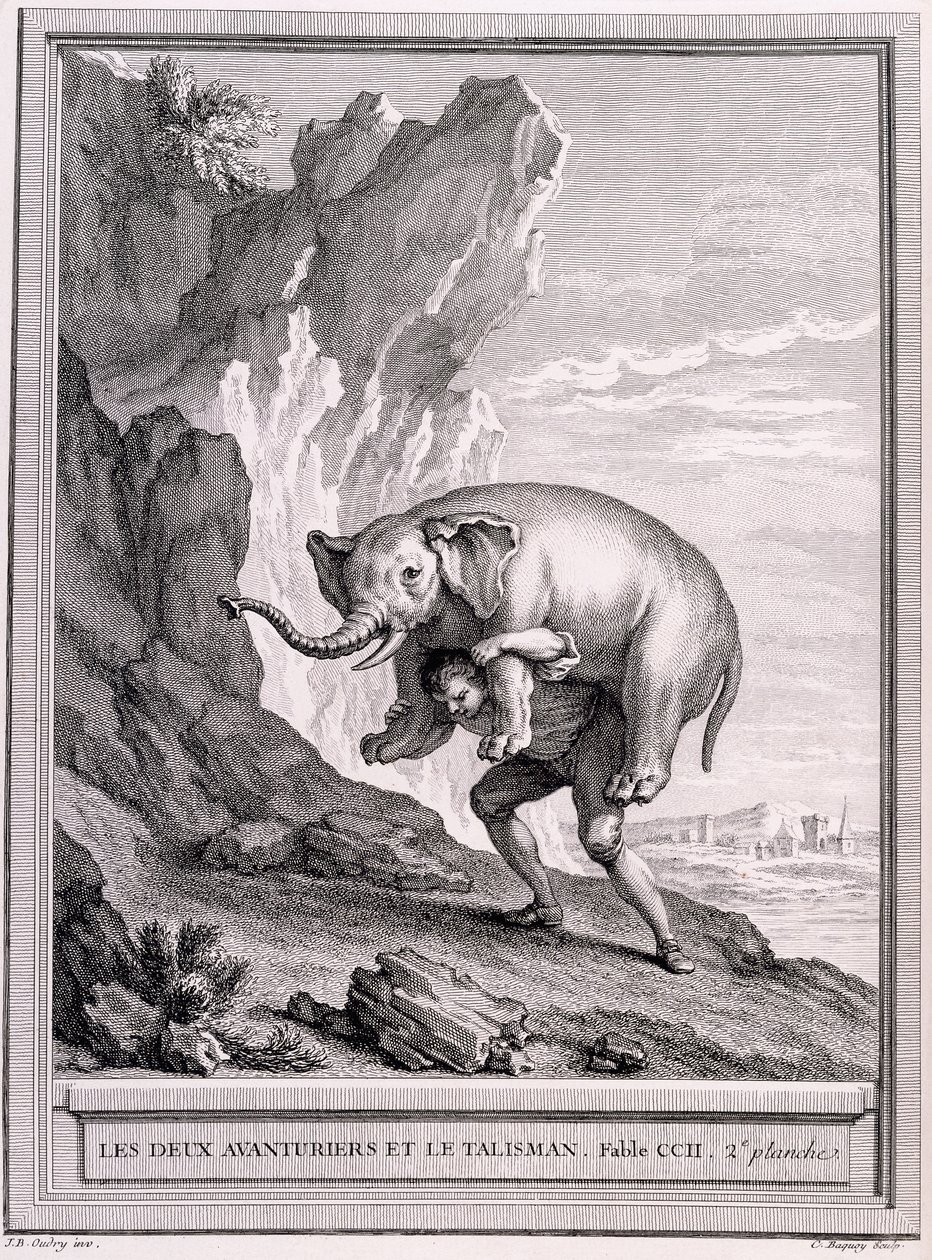 Die Zwei Abenteurer und der Talisman, ca. 1755-1759 von Jean Baptiste Oudry