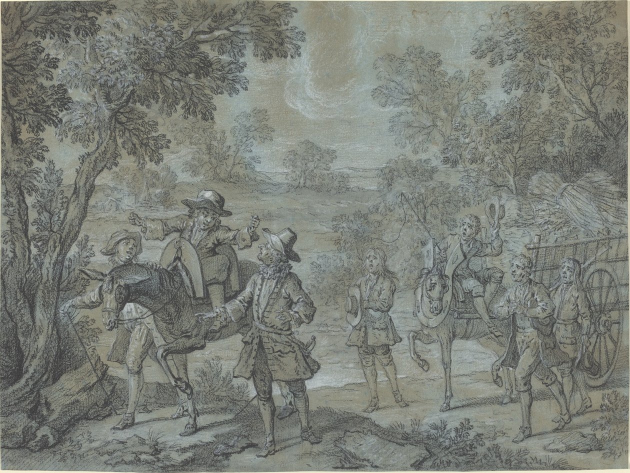 Ragotin deklamiert Verse; Bauern glauben, dass er predigt von Jean Baptiste Oudry