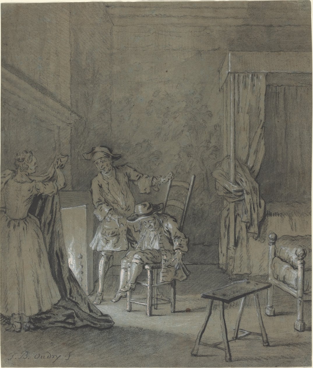 Ragotin betrunken von La Rancune von Jean-Baptiste Oudry