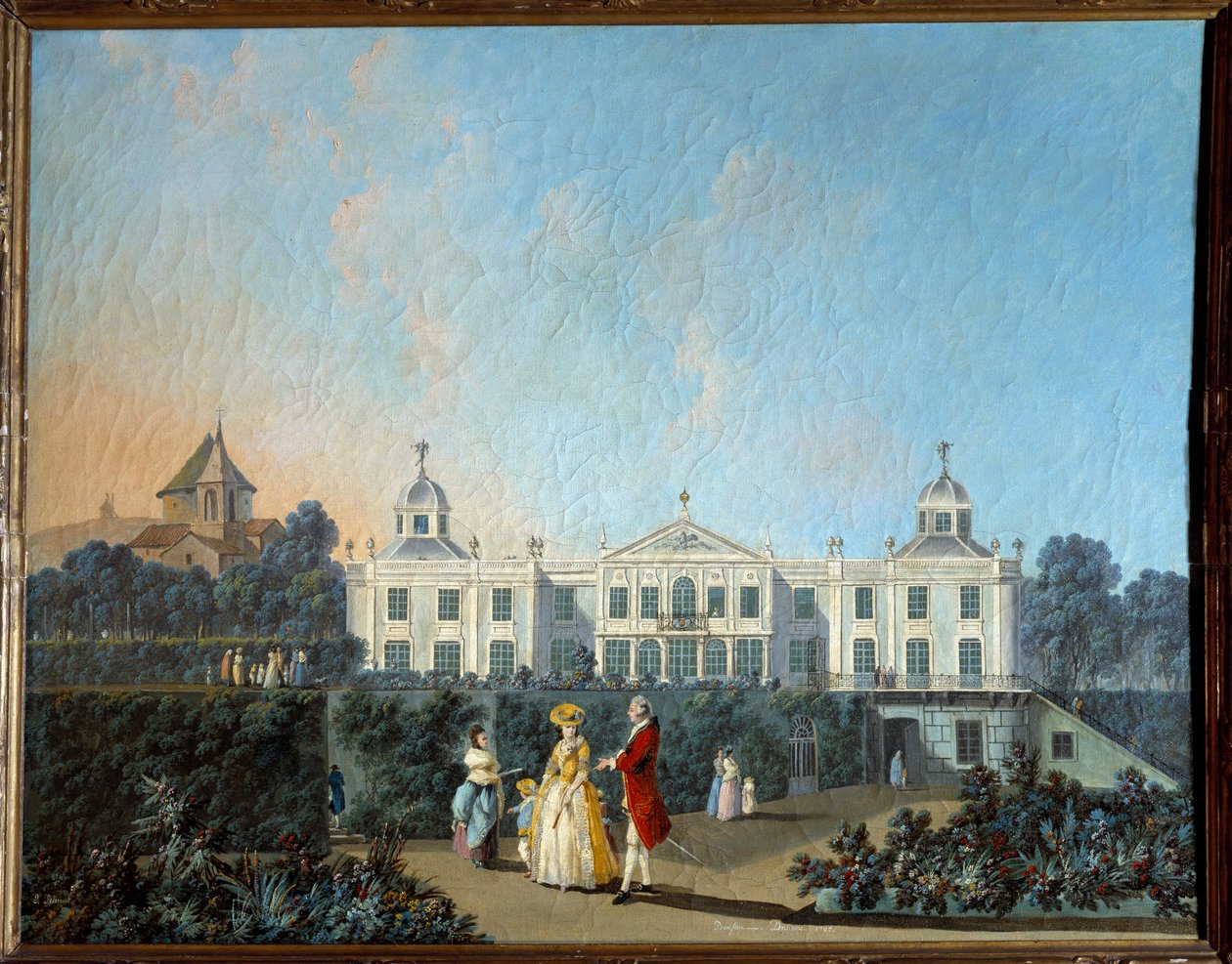 Ansicht der Gärten von Benfica in Lissabon. Gemälde von Jean Pillement (1728-1808) von Jean Baptiste Pillement