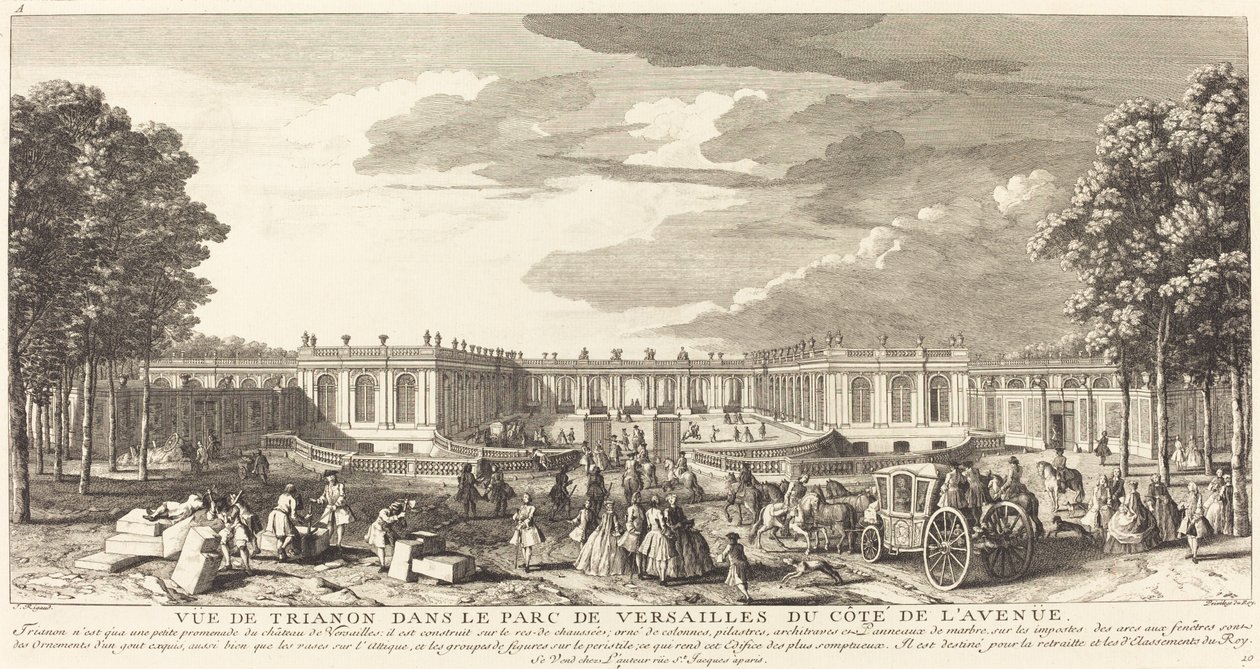 Blick auf Trianon im Park von Versailles von der Avenue-Seite von Jean Baptiste Rigaud
