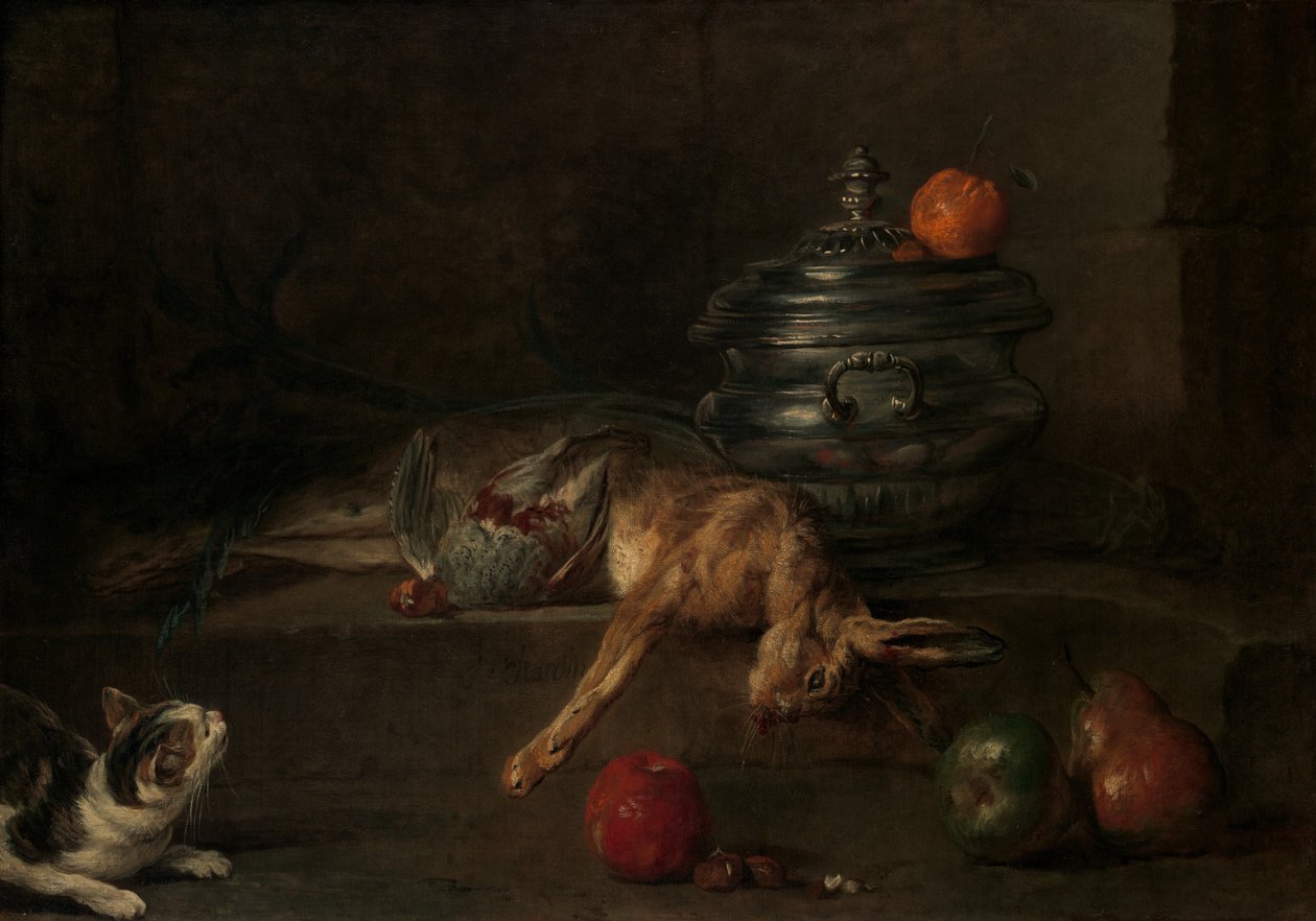 Die silberne Terrine, ca. 1728-30 von Jean Baptiste Simeon Chardin