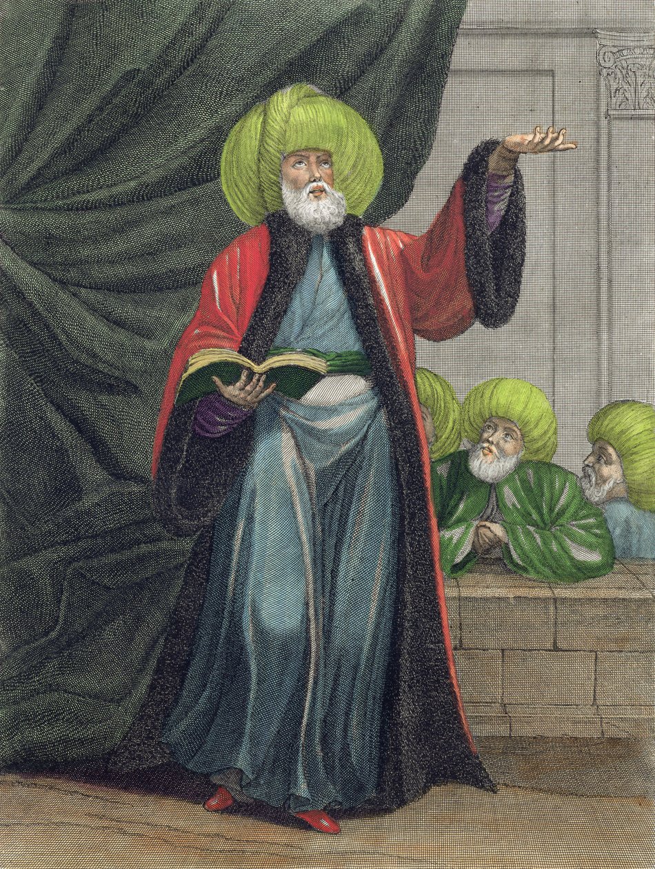 Der Mufti, oder Meister des Gesetzes, Tafel 20 aus Recueil de Cent Estampes representant differentes Nations du Levant tirees sur les Tableaux Peints dapres Nature..., graviert von Scotin, Gerard Jean Bapt von Jean Baptiste Vanmour