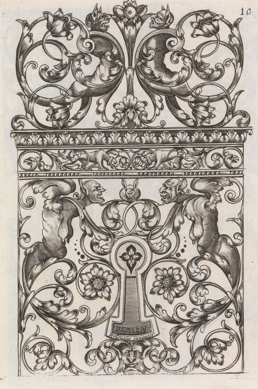 Diverses Pieces de Serruriers, Seite 11 recto von Jean Berain