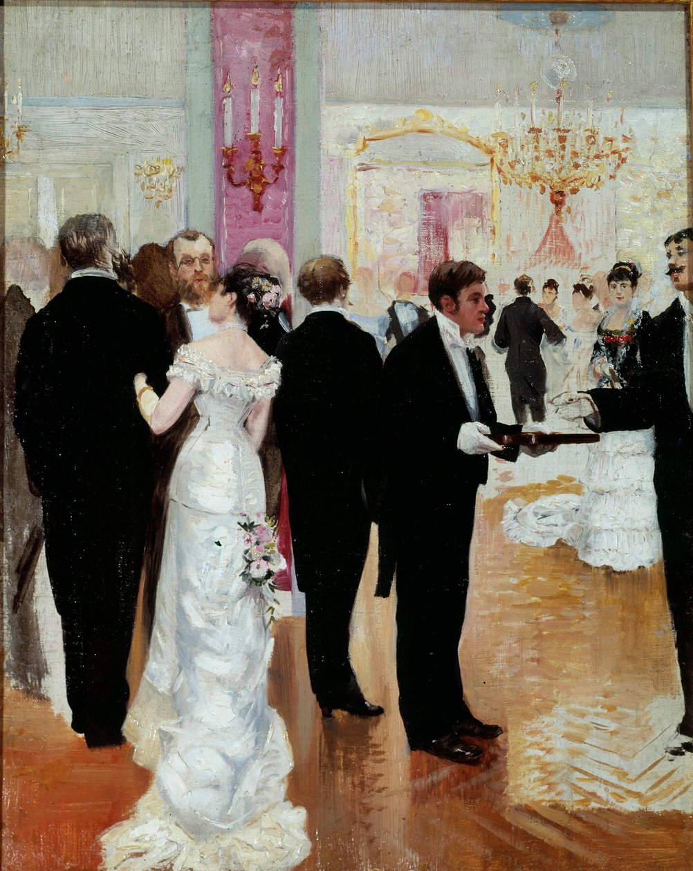 Der Empfang. Ein gesellschaftlicher Abend in der Pariser Gesellschaft der Belle Époque von Jean Beraud