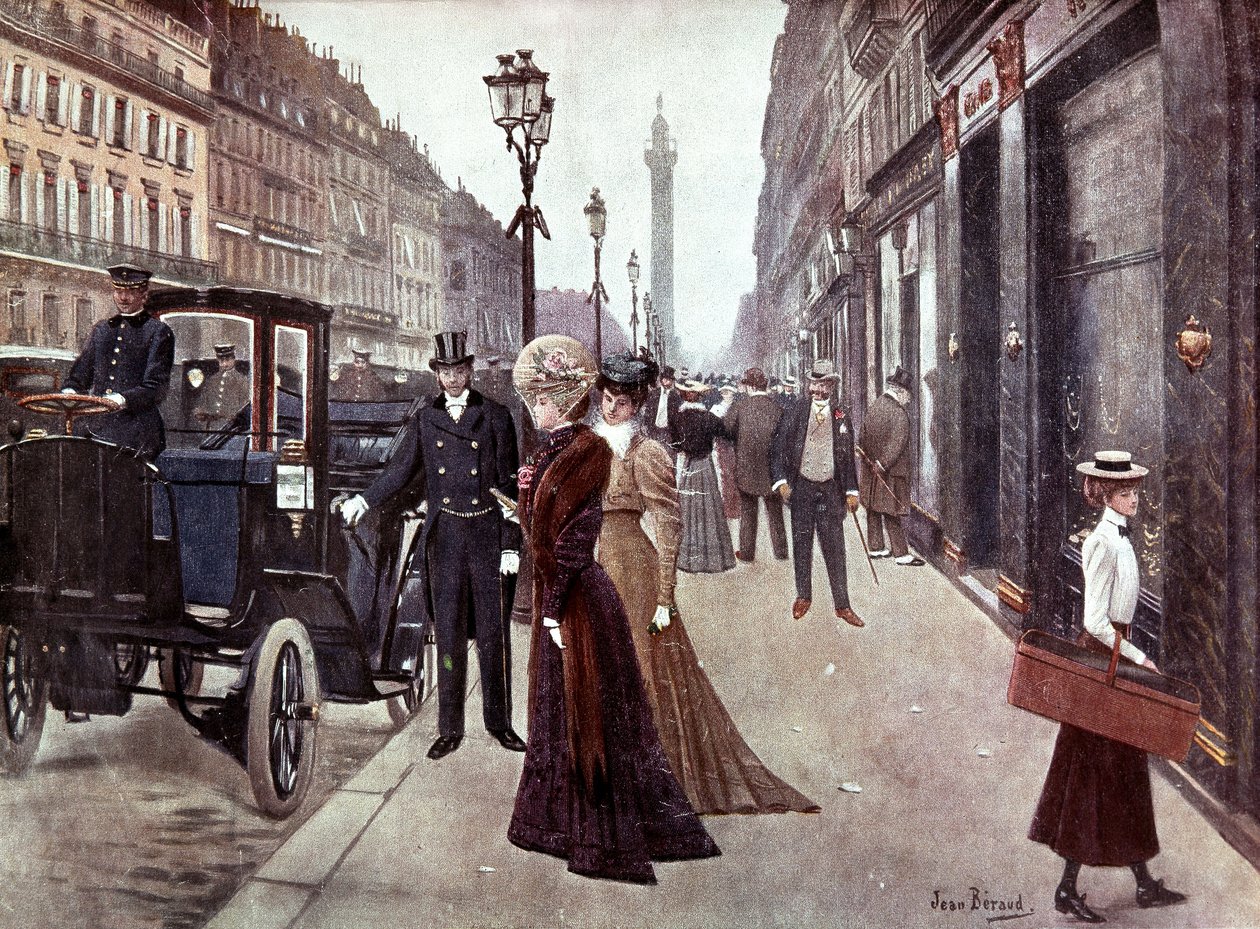 Die Rue de la Paix in Paris, ca. 1900 von Jean Beraud
