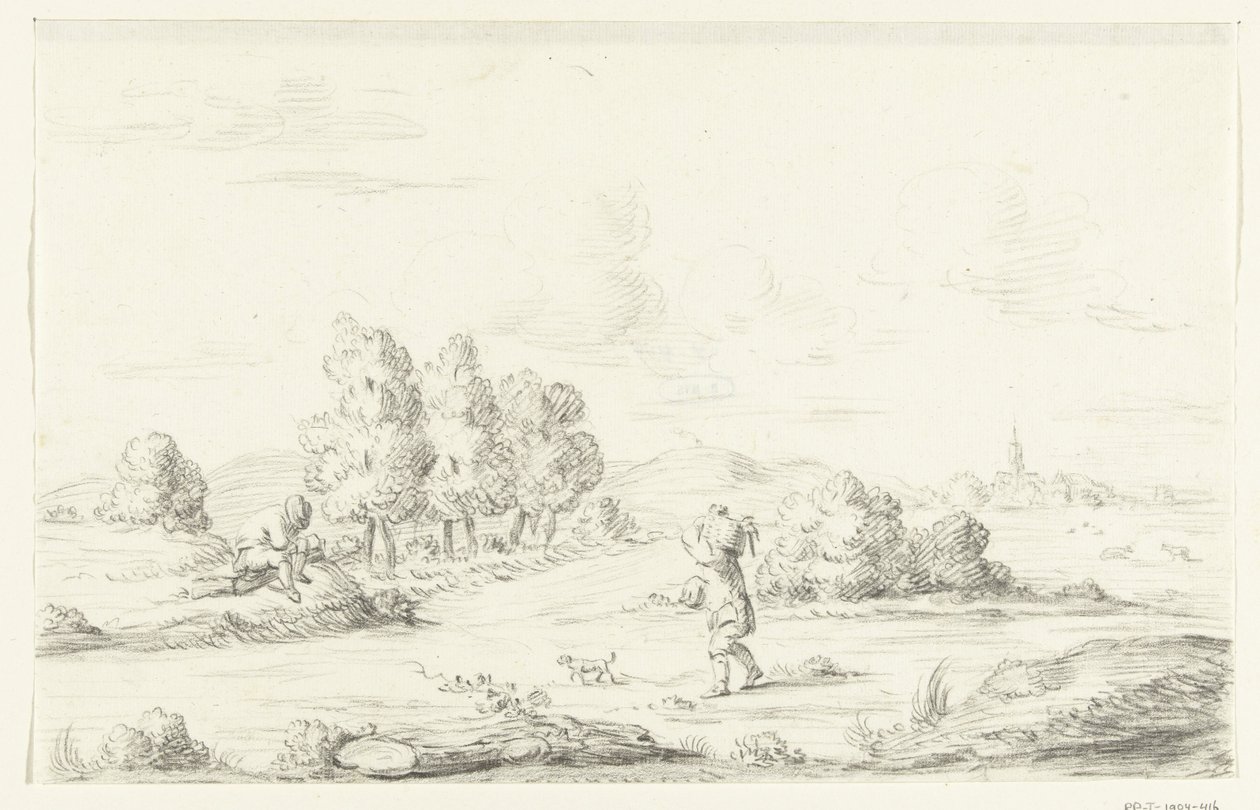 Landschaft mit zwei Männern von Jean Bernard